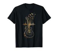 Guitar Sound Wave Birds Vintage Acoustic Guitarist Gift T-Shirt