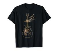 Guitar Sound Wave Birds Vintage Acoustic Guitarist Gift T-Shirt