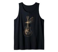 Guitar Sound Wave Birds Vintage Acoustic Guitarist Gift Tank Top