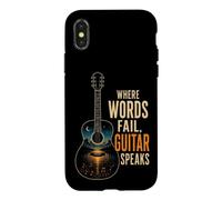 Guitar Speaks Where Words Fail Music Guitarist Gift Case for iPhone X/XS
