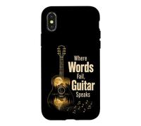 Guitar Speaks Where Words Fail Music Guitarist Gift Case for iPhone X/XS