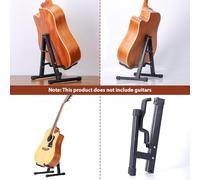 Guitar Stand A-shaped Stand Non-slip Rubber Pad Soft Sponge Sleeve Portable Guitar Stands Floor Acoustic Electric Bass Pipa Ukulele Universal Metal Holder