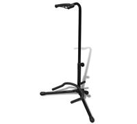 Guitar Stand Black Steel Adjustable 66-80cm Foldable Single Guitar Holder Padded