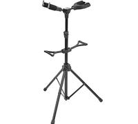 Guitar Stand Guitar Stand Double Neck Foldable Vertical Bass Guitar Stand with Non-Slip Pad Adjustable Height 27.6~51.2 Inch for Acoustic Guitar