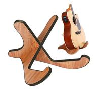 Guitar Stand Wood Thickened Universal,eidoct Wooden X-frame Sturdy Instrument Stand With Soft Leather Edges For Acoustic Classical Bass Guitars