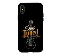Guitar Stay Tuned Funny Guitarist Music Lover Gift Case for iPhone X/XS