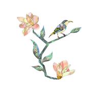 Guitar sticker: removable roses magnolia stickers for bodies and head plate | Decorative inlay sticker for musical instruments, guitar sector for p