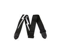 Guitar Strap, 2" Nylon Lightning Bolt Fender Strap, Reinforced Leather Ends