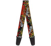 Guitar Strap Born to Raise Hell Close Up Red 2 Inches Wide