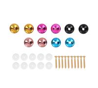 Guitar Strap Button Lock Pin Set, 10 Pcs Metal Anti Slip Strap Locks with Sponge Pads, Stylish Guitar Strap End Pin for Acoustic Electric Bass Guitars, Vibrant Colors Black Blue Ro