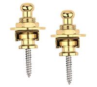 Guitar Strap Buttons Security Straplocks Protcetive End Pins for Instrument 2PCS Golden