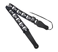 Guitar Strap by Gear4music Black Skulls