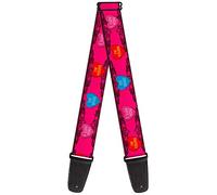 Guitar Strap Candy Hearts 2 Inches Wide
