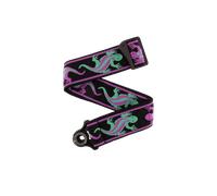 Guitar Strap D'Addario Auto Lock Vintage Planet Waves, Lizards Green/Purple