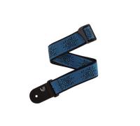 D'Addario Guitar Strap - Acoustic & Electric Guitar Accessories - Eco Leather Ends - Vintage Sun, Blue