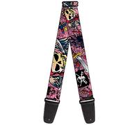 Guitar Strap Dead Men Tell No Tales Pink 2 Inches Wide