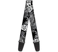 Guitar Strap Death Before Dishonor Black White 2 Inches Wide