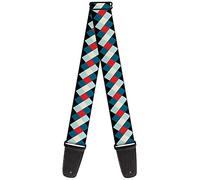 Guitar Strap Diamond Plaid Blues Khaki Red 2 Inches Wide