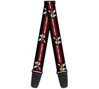Guitar Strap Dodge Scat Pack Badge Logo Stripe Red Black White 2 Inches Wide