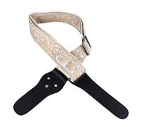 Guitar Strap, Embroidered Adjustable Guitar Strap with Pick Pocket for Bass, Electric & Acoustic Guitar Come with 3 X Pick, 1 X Lanyard, 2 X Anti Slip Buckle, 1 X Leather Tie