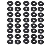 Guitar Strap Gasket Non Slip PE Lock Washers Replacement 40Pcs for Bass Belt Button Universal Black