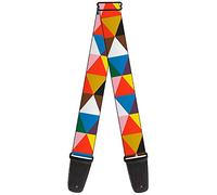 Guitar Strap Geometric Triangle Blocks Multi Color 2 Inches Wide