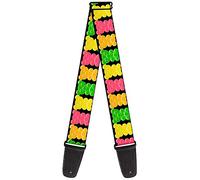 Guitar Strap Gummy Bears Cartoon Black Red Yellow Green 2 Inches Wide