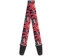 Guitar Strap Kaleidoscope Balls White Black 2 Inches Wide