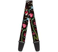 Guitar Strap Live Hard Die Young Close Up Black 2 Inches Wide