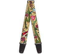 Guitar Strap Live Hard Die Young Tan 2 Inches Wide