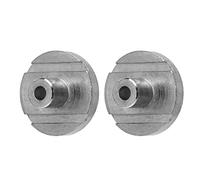 Guitar Strap Lock Bass Strap Button Dual Lock, Durable Firm Fixing Metal 2Pcs Bass Button for Replacement Acoustic & Classical Guitar Parts (Silver