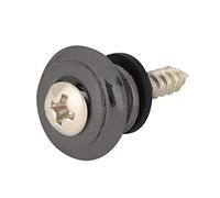 Guitar Strap Lock, Metal End Pin With Screw, 10Pcs Black Silver Gold For Electric Bass Ukulele Secure Fit Easy Install Durable Iron Zinc Alloy Replacement