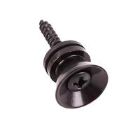 Guitar Strap Lock, Strap Knob, He Strap Buckle Button Locking Pin Metal End Locking Component(Black)
