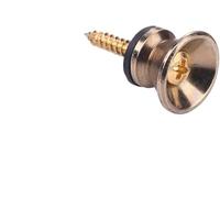 Guitar Strap Lock, Strap Knob, He Strap Buckle Button Locking Pin Metal End Locking Component(Gold)