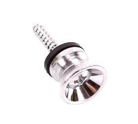 Guitar Strap Lock, Strap Knob, He Strap Buckle Button Locking Pin Metal End Locking Component(Silver)