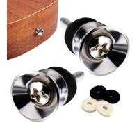 Guitar Strap Locks - Metal Strap Buttons Metal End Pins Flat Head | Quick Release Metal Locks Flat Head End Pins For Secure Grip, Guitar End Pins For Acoustic