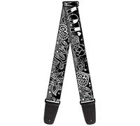 Guitar Strap Love Love Black White 2 Inches Wide