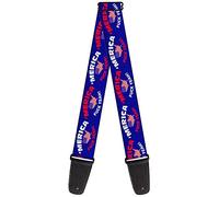 Guitar Strap Merica Fuck Yeah USA Silhouette Blue White Red US Flag 2 Inches Wide