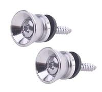 Guitar Strap Nail Non-Slip Metal Strap Nail Electric Guitar Strap Button Security Lock Guitar Accessories Silver 2 Pcs Creative And Exquisite Workmanship Convenient and clever