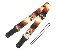 Guitar Strap Skull Design Cool Shoulder Strap for Bass, Electric & Acoustic Guitar Bass Guitar Strap Adjustable Strap 36.2" - 61.4"