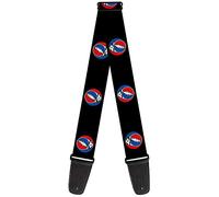 Guitar Strap Steal Your Face Repeat Black Color 2 Inches Wide