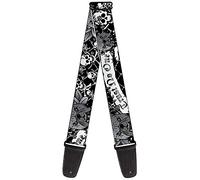 Guitar Strap Trust No One Black White 2 Inches Wide
