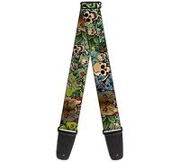 Guitar Strap Trust No One Close Up Yellow Green Blue 2 Inches Wide