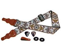 Guitar Strap Vintage Woven W/FREE BONUS- 2 Picks + Strap Locks + Strap Button. For Bass, Electric & Acoustic Guitars. Unique Practical Christmas Guitar Gifts & Stocking Stuffer For Guitar Players