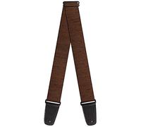 Guitar Strap Wood Grain Vertical Brown 2 Inches Wide