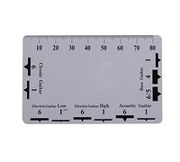 Guitar String Action Gauge Ruler Double Sided Measurement Tool with Conversion Chart for Guitar Bass Setup Adjustments White Plastic 3.3 x 2.1 Inch 2Pcs