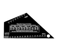 Guitar String Action Gauge Ruler Fret Rocker Tool for Luthiers Buzzing Fret Catcher High Precision Sliding Pentatonic Scale Fret Rocker with Metric & Conversion Charts, 1 mm Thickness