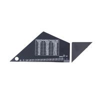 Guitar String Action Gauge Ruler Tool Premium Stainless Steel Electric Bass Guitar Setup Measurement Accessories for Luthiers Musicians Techs Black White Scale 1mm Thick