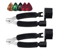 Guitar String Cutter Tool Metal Guitar String Cutter with Multi-function Guitar Puller and Tuner Set of 2 Machine Turners, for Beginners and Advanced Musicians at Home Concerts and on