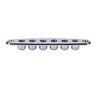 Guitar String Ferrules Tele Control Plate Guitar String Through Plate Mounting Ferrules Zinc Alloy Electric Bass Guitar Parts (Silver)